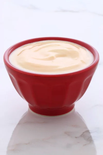 Deliziosa Nutriente Sana Tazza Yogurt Fresco Semplice Stile Vintage Italiano — Foto Stock