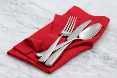 güzel peçete üzerinde güzel gümüş