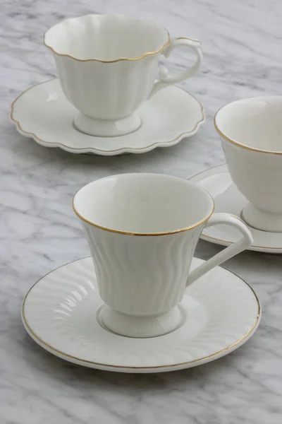 Precioso conjunto de tazas de té — Foto de Stock
