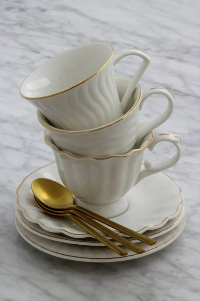 Lovely set of tea cups Stock Picture