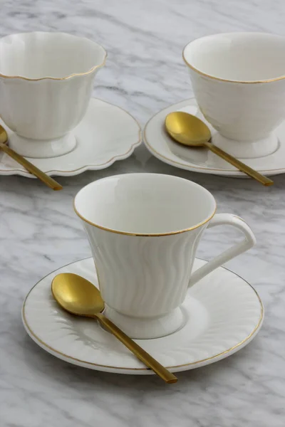 Lovely set of tea cups Royalty Free Stock Images