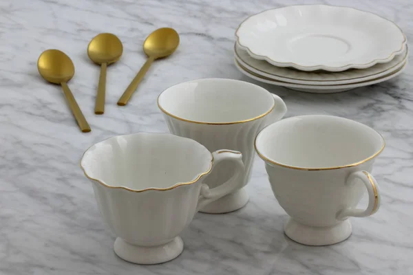 Lovely set of tea cups Stock Picture