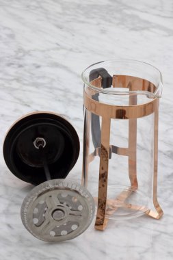fancy copper french press clipart