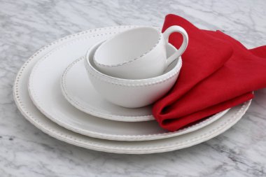 Elegant and practical dinnerware clipart
