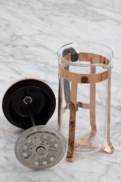 Fancy copper french press Stock Image