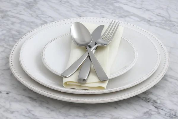 Elegant and practical dinnerware Stock Picture