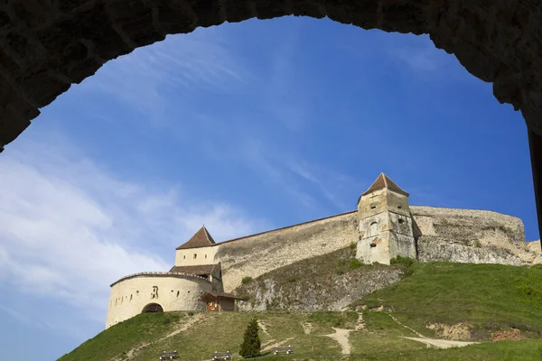 Romanya Nın Brasov Kentindeki Rasnov Şatosuna Bak — Stok fotoğraf