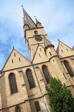 Sibiu, Romanya. Lutheran Katedrali Saint Mary Sibiu Merkezi, Transilvanya.