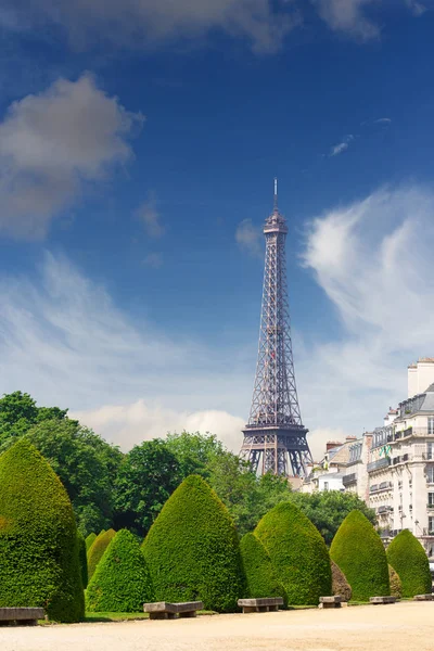 Vista Torre Eiffel Residência Nacional Dos Inválidos Les Invalides Paris — Fotografia de Stock