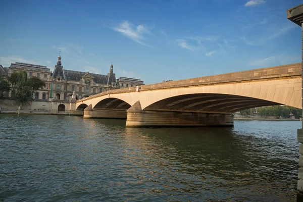 Vista Sobre Ponte Chamada Pont Caroussel Rio Sena Paris França — Fotografia de Stock