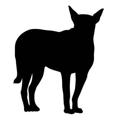 Labrador köpek siluet beyaz bir arka plan üzerinde