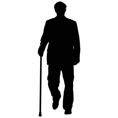 Beyaz arkaplanda engelli insanların silueti