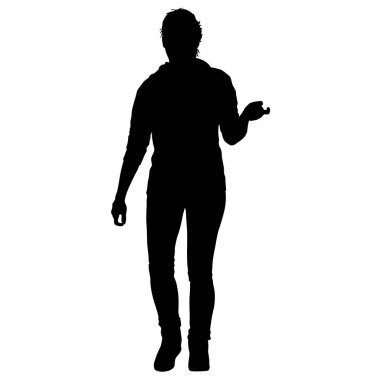 Beyaz arka plan üzerinde yürüyen insanlar silüeti