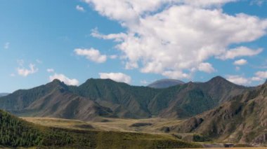Zaman sukut manzara Altay Dağları Sibirya, Rusya Federasyonu.