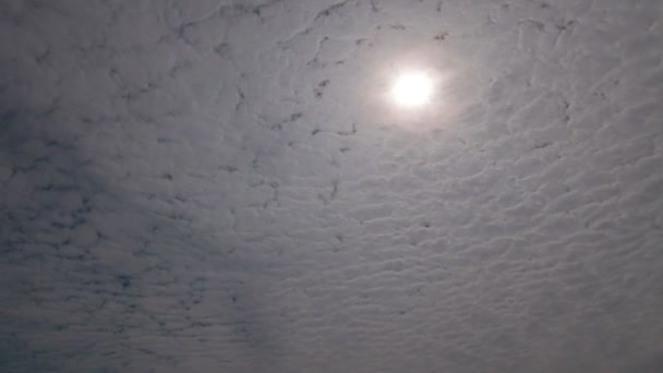 時間経過の曇り朝の空 自然の背景 — ストック動画