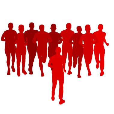 siluetleri kümesi. koşucular erkekler sprint, Tarih