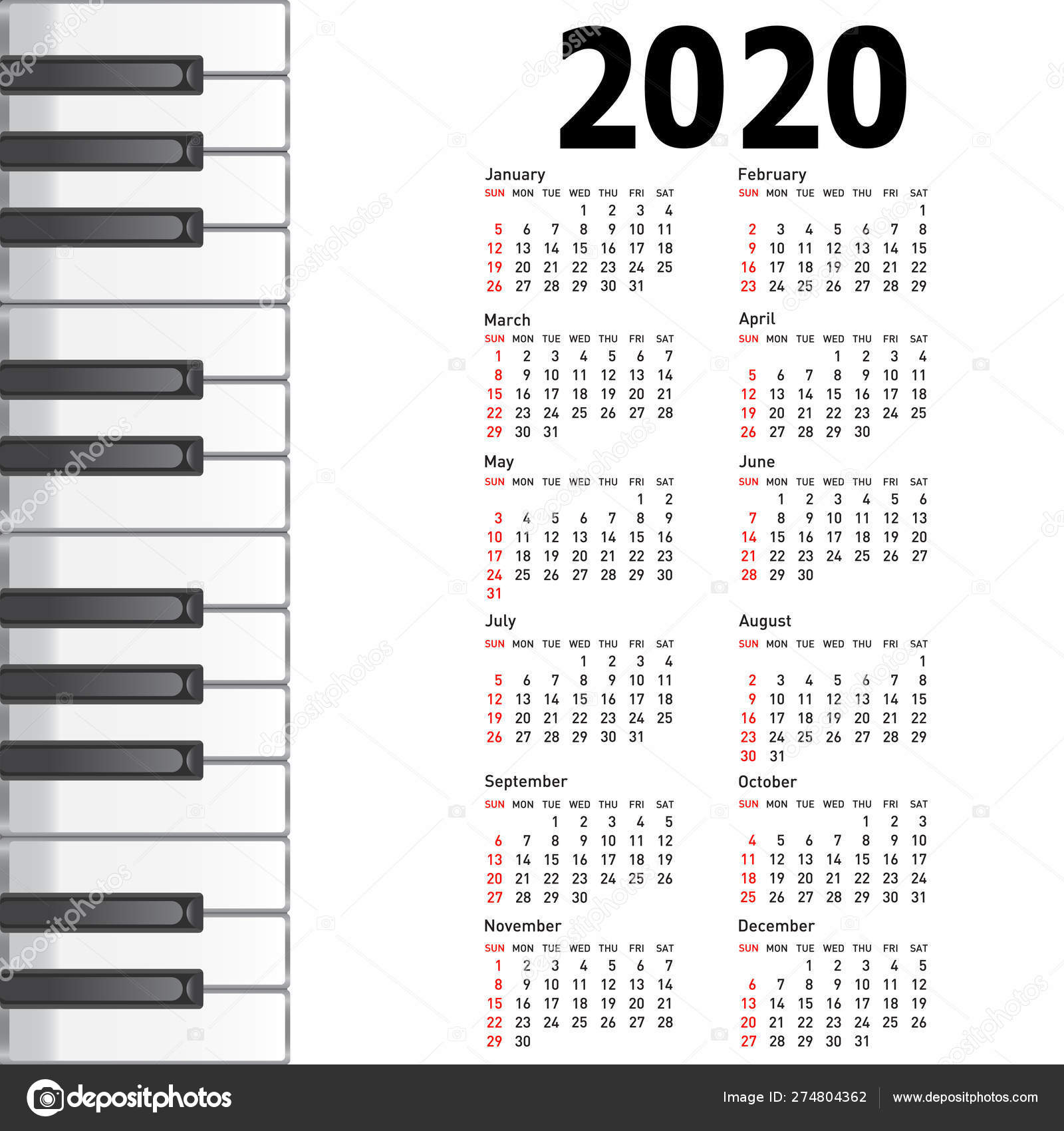 Neuer Kalender 20 mit einem musikalischen Hintergrund ...
