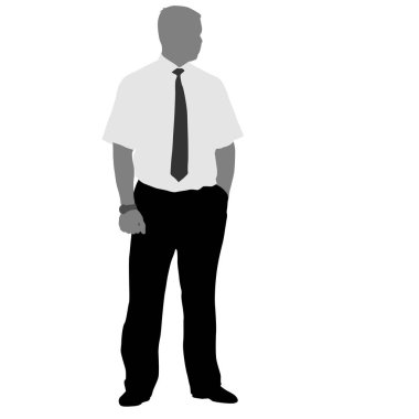 Beyaz arka planda kravatı olan takım elbiseli bir iş adamı.