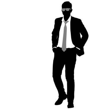 Beyaz arka planda kravatı olan takım elbiseli bir iş adamı.