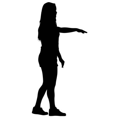 Beyaz arka plan üzerinde duran insanlar silüeti