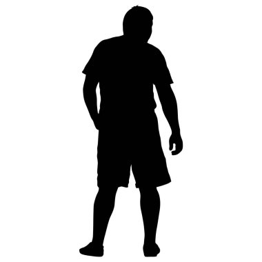 Ayakta, insanlar beyaz arka planda siyah siluet kişi