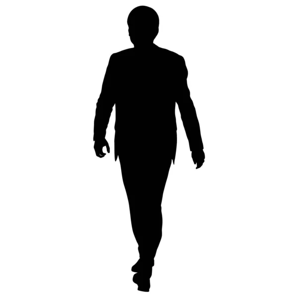 Silhouette forretningsmand mand i jakkesæt på en hvid baggrund – Stock-vektor