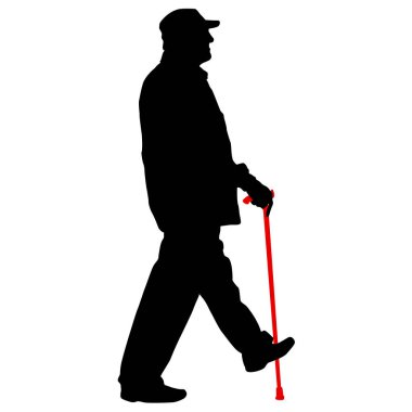 Beyaz arkaplanda engelli insanların silueti