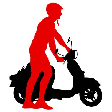 Beyaz arka plan üzerinde Motokros Şampiyonası siluetleri binici katılır