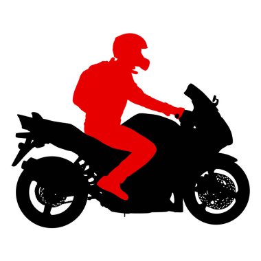 Beyaz arka plan üzerinde Motokros Şampiyonası siluetleri binici katılır