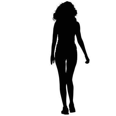 Beyaz arka plan üzerinde duran insanlar silüeti