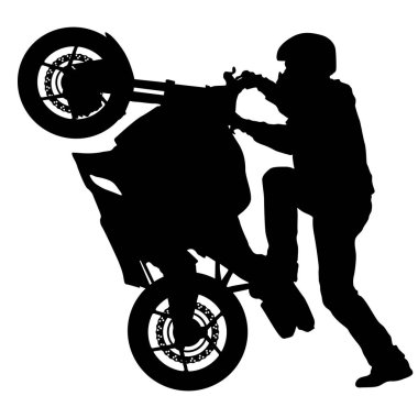 Beyaz arka plan üzerinde Motokros Şampiyonası siluetleri binici katılır