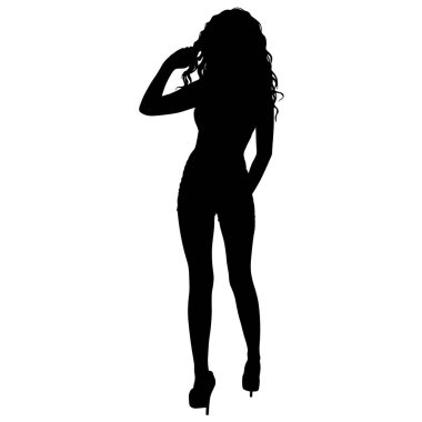 Beyaz arka plan üzerinde duran insanlar silüeti