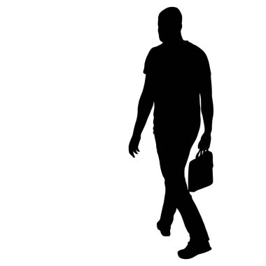 Beyaz arka plan üzerinde duran insanlar silüeti