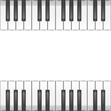 Piyano tuşlu müzik arkaplanı. Vektör illüstrasyonu