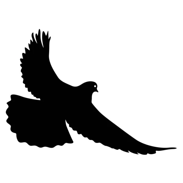 Concept van liefde of vrede silhouetten duiven — Stockvector