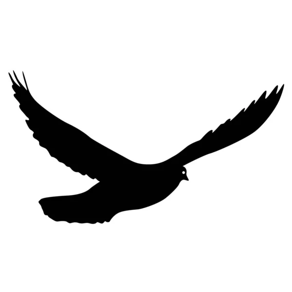 爱的概念或和平剪影鸽子 — 图库矢量图片