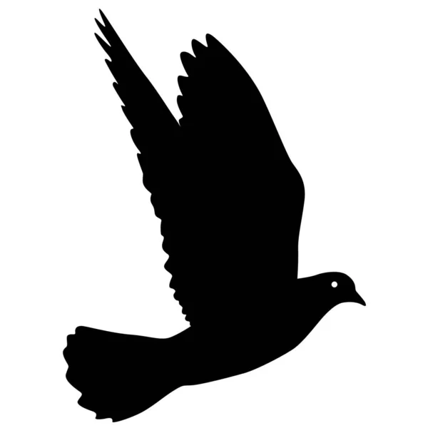 Concetto di amore o pace silhouette colombe — Vettoriale Stock