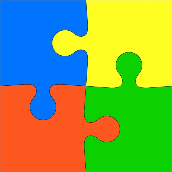 Abstract color Background icon Illustration jigsaw puzzle — Stock Vector