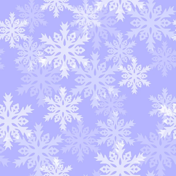 Nahtloses Muster mit Schneeflocken. Hintergrund für Geschenkverpackung. Dekorationsstoff. Tapetendesign — Stockvektor
