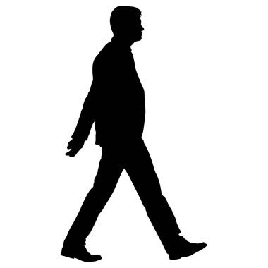 Beyaz arka plan üzerinde duran insanlar silüeti