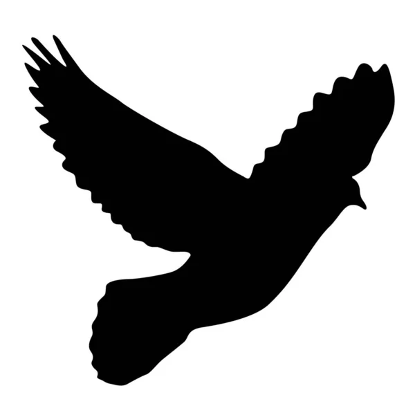 Concepto de amor o paz siluetas palomas — Vector de stock