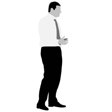 Beyaz arka planda kravatı olan takım elbiseli bir iş adamı.