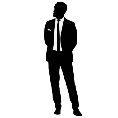 Beyaz arka planda kravatı olan takım elbiseli bir iş adamı.