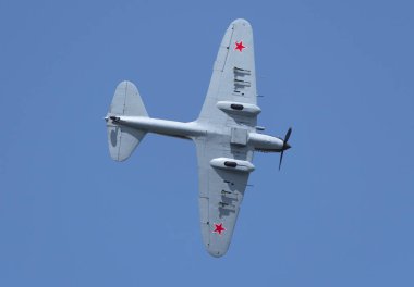 Moskova Rusya Zhukovsky Havaalanı 31 Ağustos 2019: Uluslararası havacılık salonu MAKS-2019 'un Ilyushin II-2 - 2.