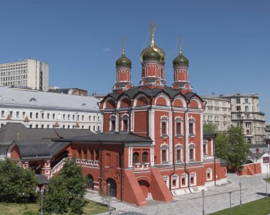 Katedral Burcuve Campanile Eski Znamensky manastırı moskova, Rusya Our Lady Simgesi