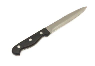 Çelik mutfak bıçakları, üzerinde beyaz izole