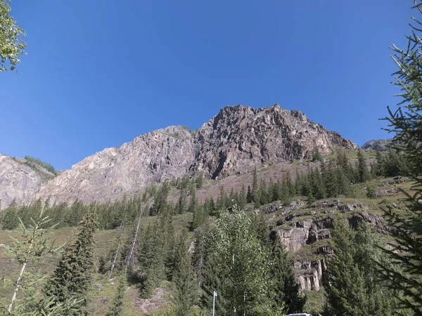 美丽的冬季风景，白雪覆盖的山峰 — 图库照片