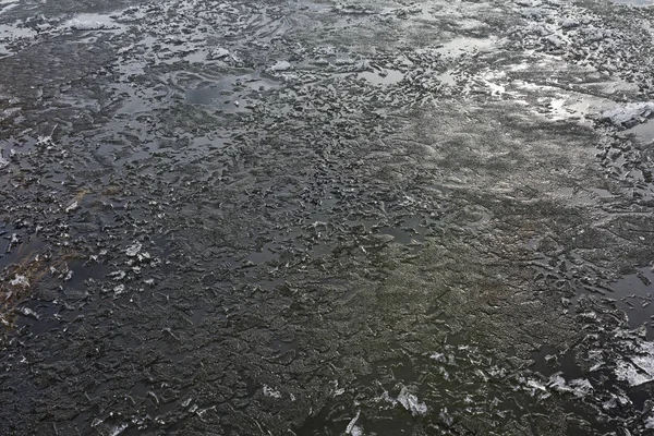 Textura de hielo de pista de patinaje sobre hielo al aire libre con nieve —  Fotos de Stock