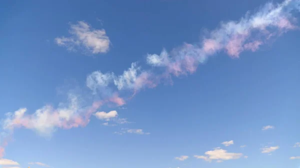 Beaux trois nuages colorés sur un ciel bleu . — Photo