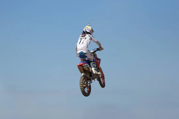 ARSENYEV, RUSSIA - AUG 30: Rider participates in the  round of t — Stock Photo, Image